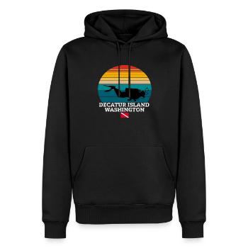 Decatur Island US Island Plongée sous-marine - Sweat à capuche Premium bio Homme - noir - Devant - Nico (187cm)