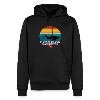 Flattop Island US Island Plongée sous-marine - Sweat à capuche Premium bio Homme - noir - Devant - Nico (187cm)
