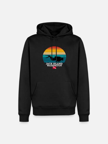 Jack Island US Island Diving - Men’s Premium Organic Hoodie - black