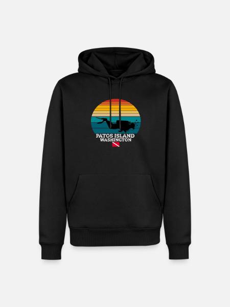 Patos Island US Island Plongée - Sweat à capuche Premium bio Homme - noir