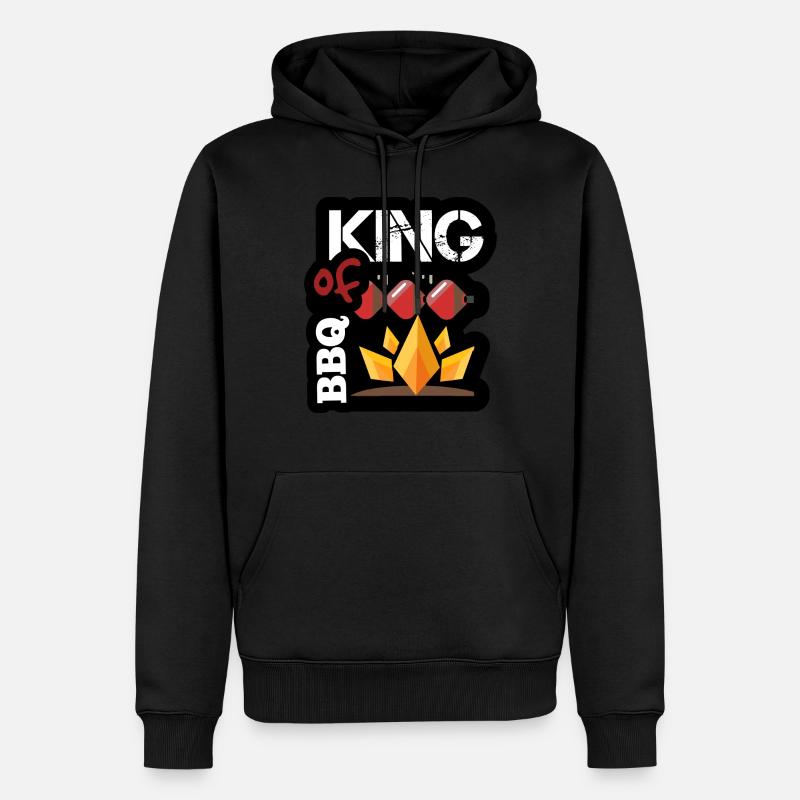 Le roi du BBQ - Sweat à capuche Premium bio Homme - noir