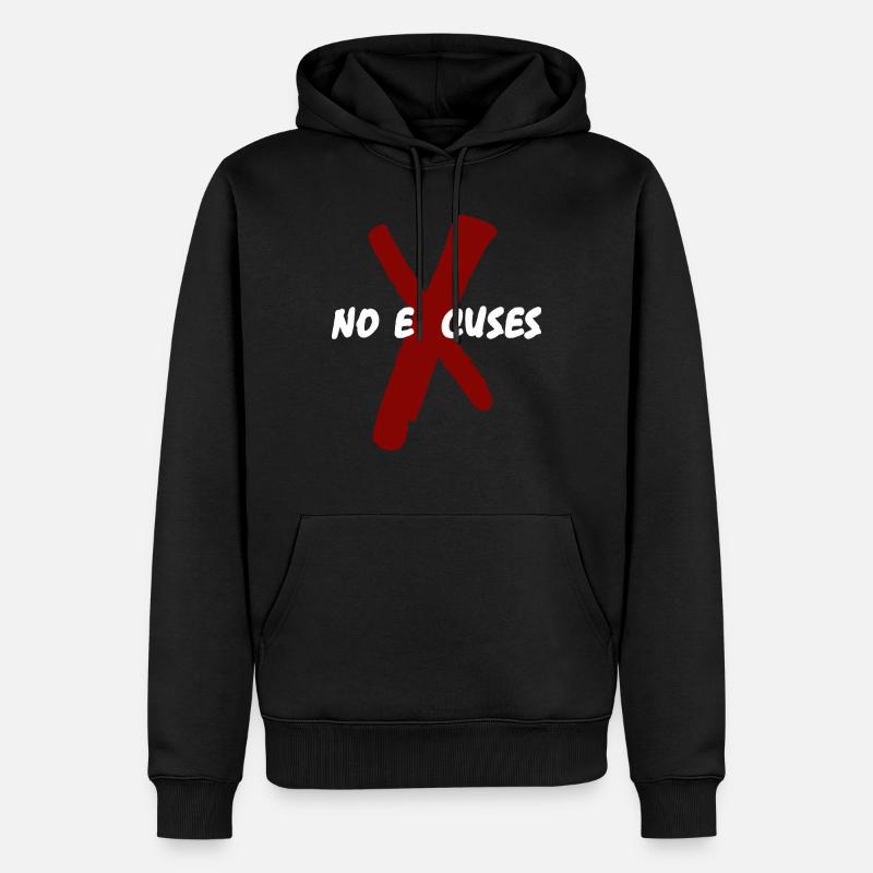 Élevez-vous au-dessus des excuses - Sweat à capuche Premium bio Homme - noir
