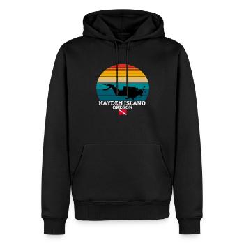 Hayden Island US Island Diving - Männer Premium Bio Hoodie - Schwarz - Vorne - Nico (187cm)