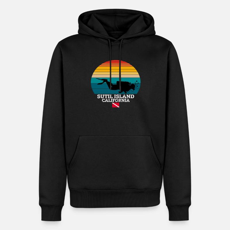 Sutil Island US Island Diving - Männer Premium Bio Hoodie - Schwarz