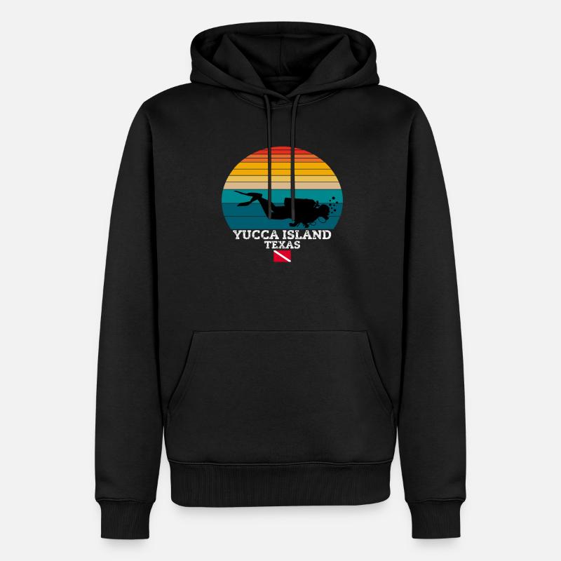 Yucca Island US Island Plongée - Sweat à capuche Premium bio Homme - noir