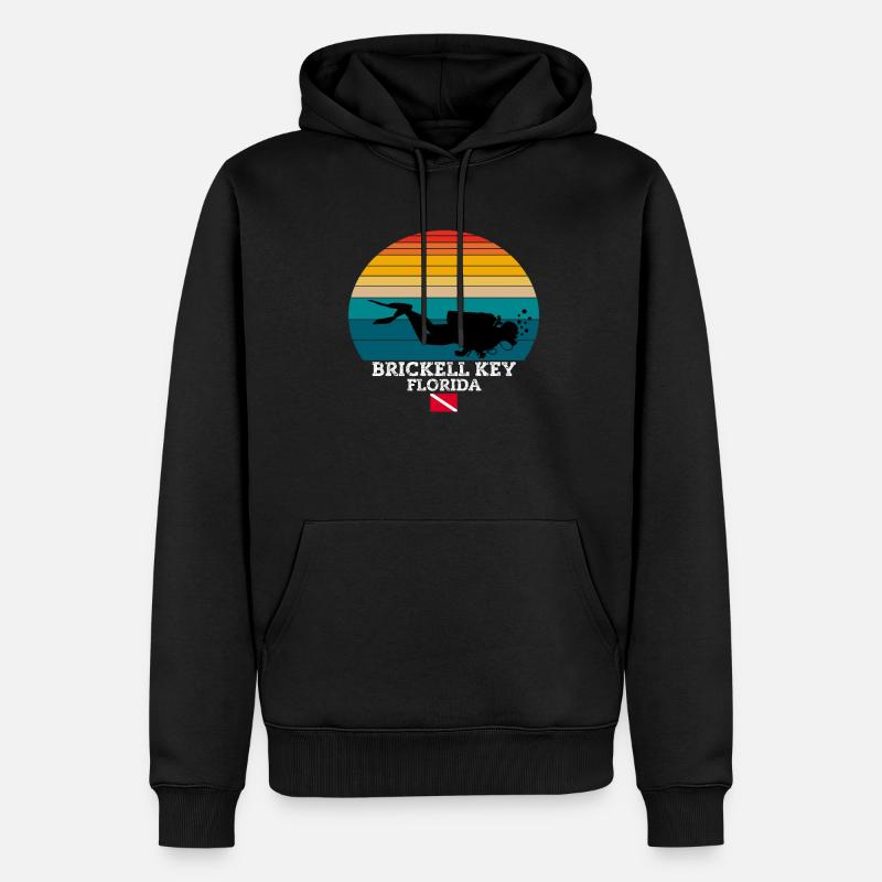 Brickell Key US Island Diving - Männer Premium Bio Hoodie - Schwarz