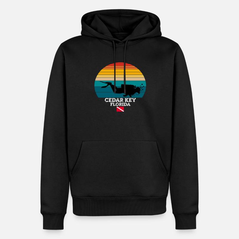 Cedar Key US Island Diving - Männer Premium Bio Hoodie - Schwarz