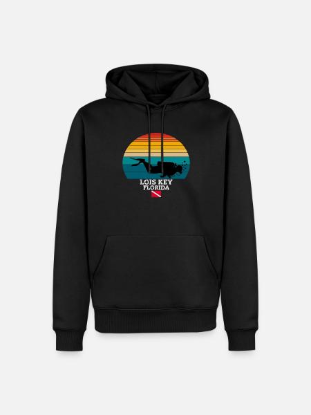 Lois Key US Island Diving - Men’s Premium Organic Hoodie - black