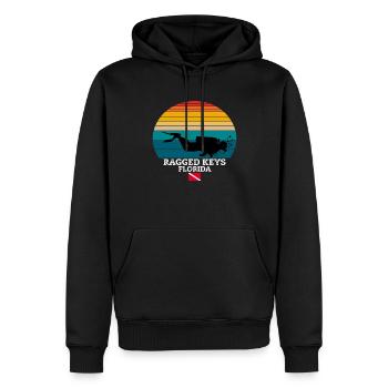 Ragged Keys US Island Diving - Männer Premium Bio Hoodie - Schwarz - Vorne - Nico (187cm)