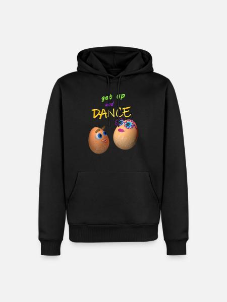 get up and dance - Men’s Premium Organic Hoodie - black