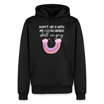 Funny Craniosynostosis Awareness Support - Men’s Premium Organic Hoodie - black - Front - Nico (187cm)