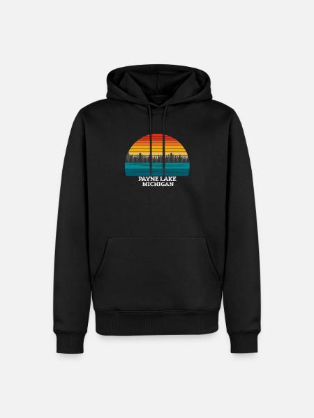 Payne Lake Michigan - Men’s Premium Organic Hoodie - black