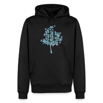 Arbre boule de neige - Sweat à capuche Premium bio Homme - noir - Devant - Nico (187cm)