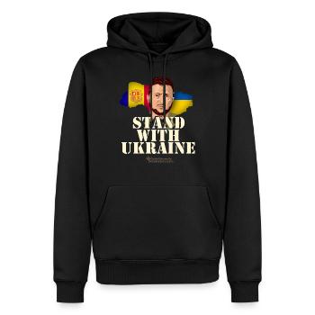 Ukraine Andorra - Männer Premium Bio Hoodie - Schwarz - Vorne - Nico (187cm)