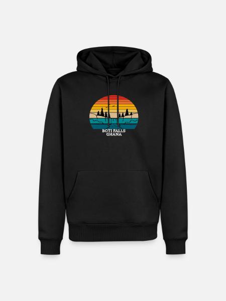Boti Falls Ghana - Männer Premium Bio Hoodie - Schwarz