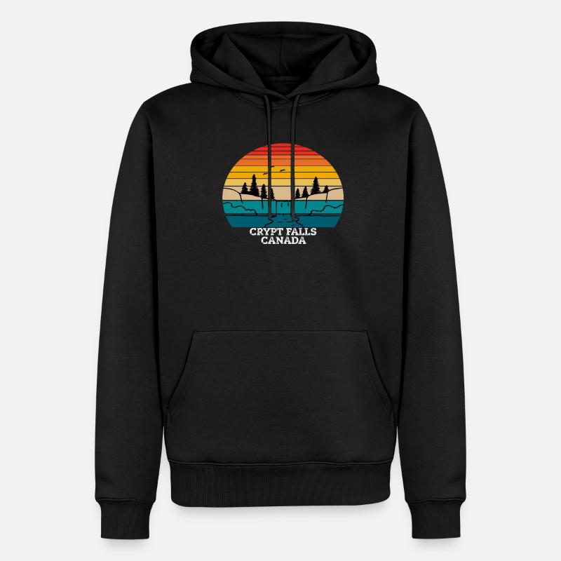 Crypt Falls Canada - Männer Premium Bio Hoodie - Schwarz