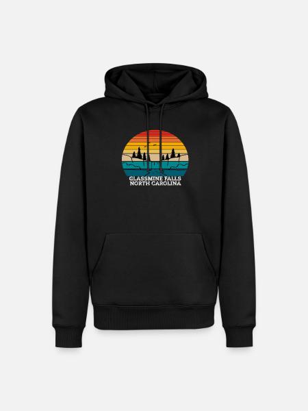 Glassmine Falls North Carolina - Men’s Premium Organic Hoodie - black