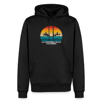 La Chorrera Falls Colombia - Männer Premium Bio Hoodie - Schwarz - Vorne - Nico (187cm)