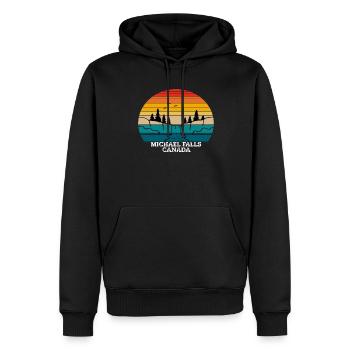 Michael Falls Canada - Sweat à capuche Premium bio Homme - noir - Devant - Nico (187cm)