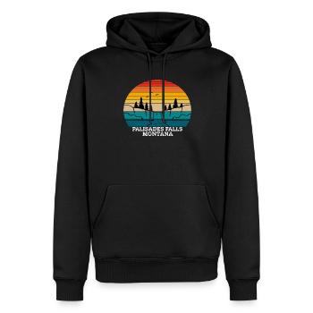 Palisades Falls Montana - Sweat à capuche Premium bio Homme - noir - Devant - Nico (187cm)