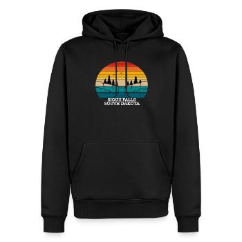 Sioux Falls Dakota du Sud - Sweat à capuche Premium bio Homme - noir - Devant - Nico (187cm)