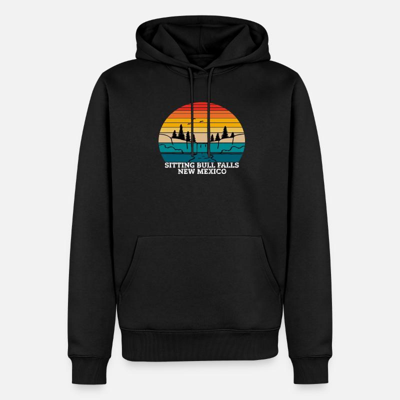 Sitting Bull Falls Nouveau-Mexique - Sweat à capuche Premium bio Homme - noir