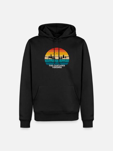 The Cascades Virginia - Men’s Premium Organic Hoodie - black