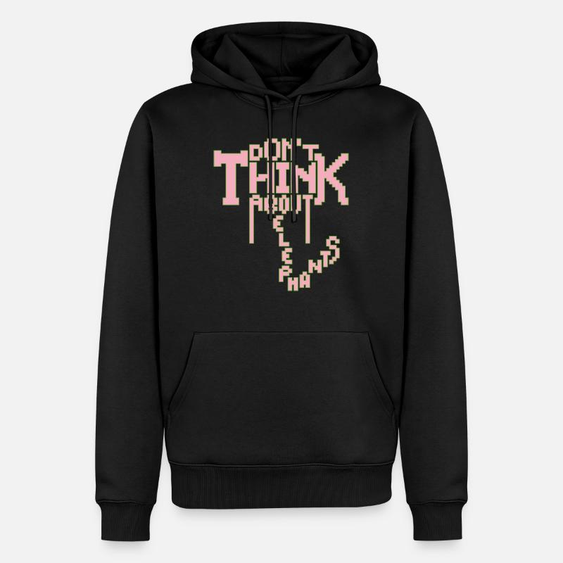 ÉLÉPHANT - Sweat à capuche Premium bio Homme - noir