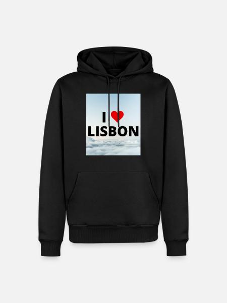 I LOVE LISBON - Men’s Premium Organic Hoodie - black