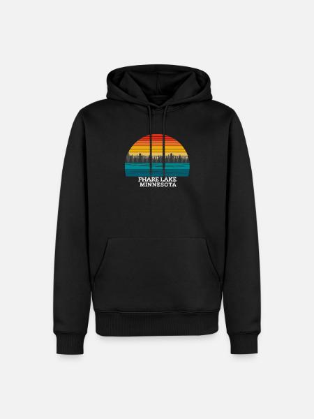 Phare Lake Minnesota - Men’s Premium Organic Hoodie - black