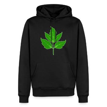 Blatt - Eschen Ahorn. - Männer Premium Bio Hoodie - Schwarz - Vorne - Nico (187cm)
