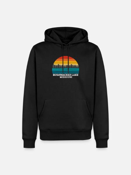 Bushwacker Lake Missouri - Men’s Premium Organic Hoodie - black
