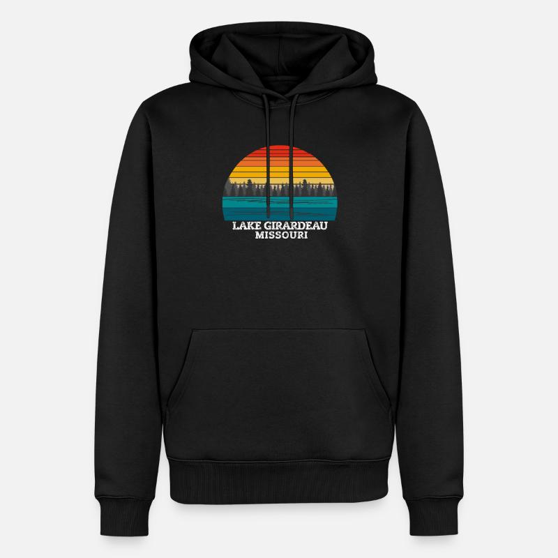 Lac Girardeau Missouri - Sweat à capuche Premium bio Homme - noir