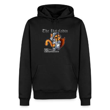 Süße Katze Paladin Ritter mit Schwert - Männer Premium Bio Hoodie - Schwarz - Vorne - Nico (187cm)