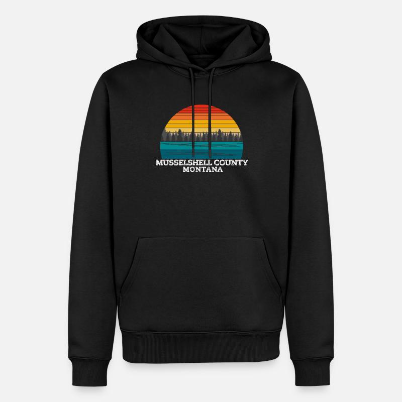Musselshell County Montana - Männer Premium Bio Hoodie - Schwarz