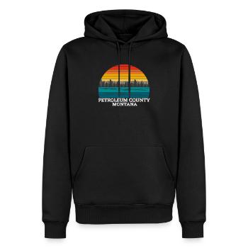 Petroleum County, Montana - Men’s Premium Organic Hoodie - black - Front - Nico (187cm)