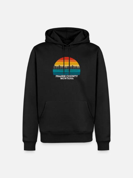 Prairie County Montana - Männer Premium Bio Hoodie - Schwarz