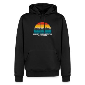 Walnut Creek Reservoir Nebraska - Men’s Premium Organic Hoodie - black - Front - Nico (187cm)