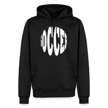 Football Fussball - Sweat à capuche Premium bio Homme - noir - Devant - Nico (187cm)
