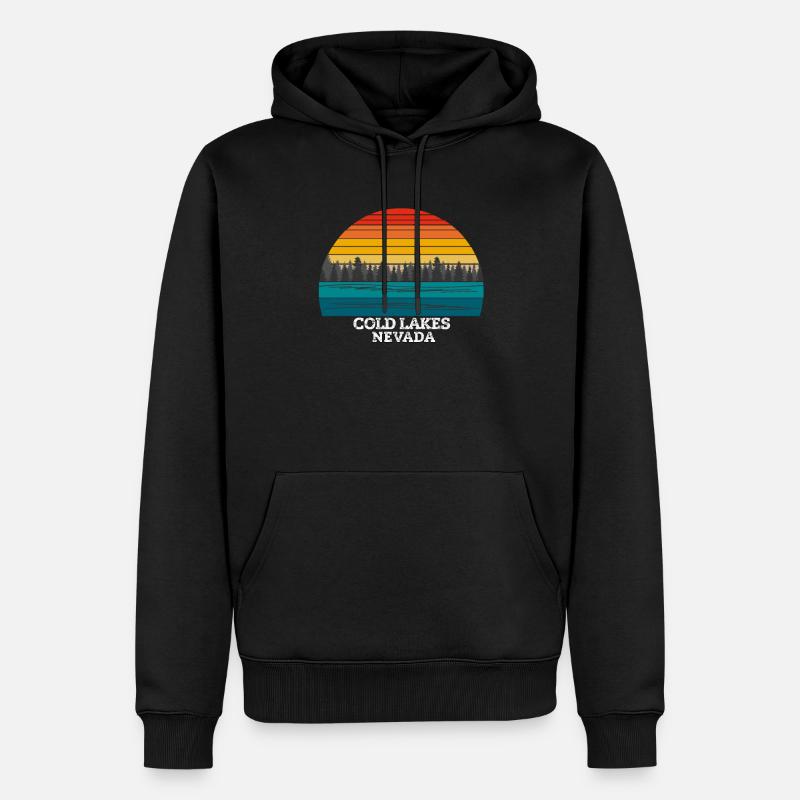 Cold Lakes Nevada - Sweat à capuche Premium bio Homme - noir