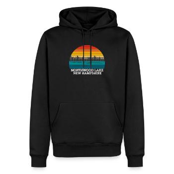 Northwood Lake New Hampshire - Männer Premium Bio Hoodie - Schwarz - Vorne - Nico (187cm)