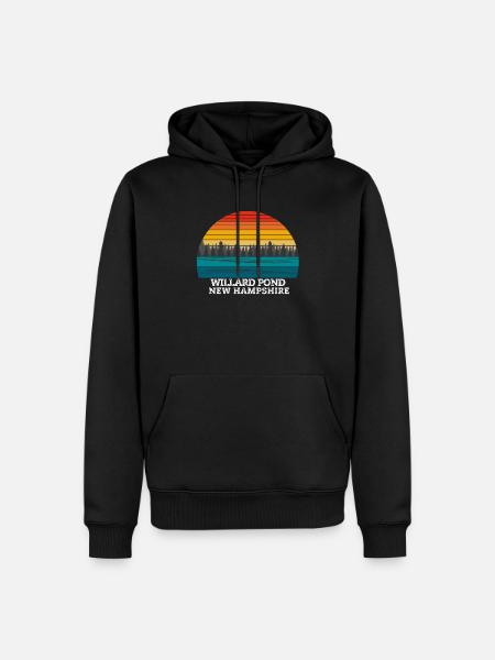 Willard Pond New Hampshire - Men’s Premium Organic Hoodie - black