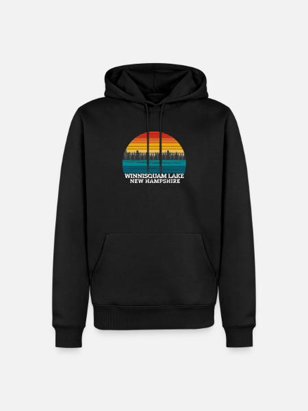 Winnisquam Lake New Hampshire - Men’s Premium Organic Hoodie - black