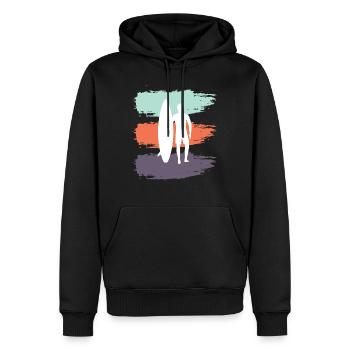 Skateboard SUP Surfing - Men’s Premium Organic Hoodie - black - Front - Nico (187cm)