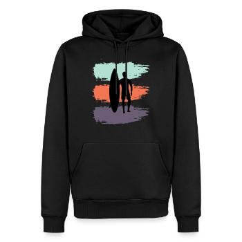 Skateboard SUP Surfing - Men’s Premium Organic Hoodie - black - Front - Nico (187cm)