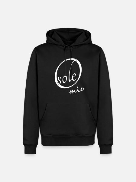O sole mio - Männer Premium Bio Hoodie - Schwarz