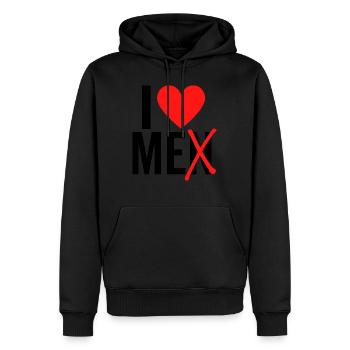 Ich liebe Männer, ich liebe mich - Männer Premium Bio Hoodie - Schwarz - Vorne - Nico (187cm)
