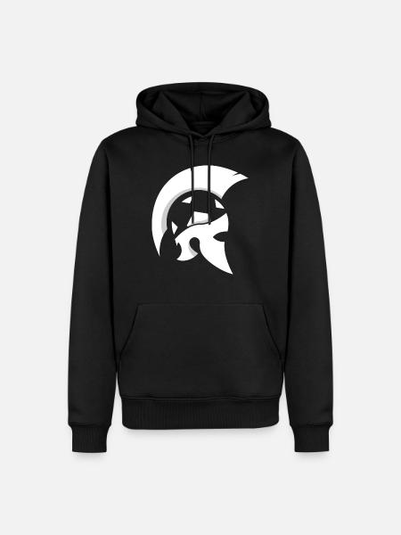 Sparta Helm Logo - Männer Premium Bio Hoodie - Schwarz