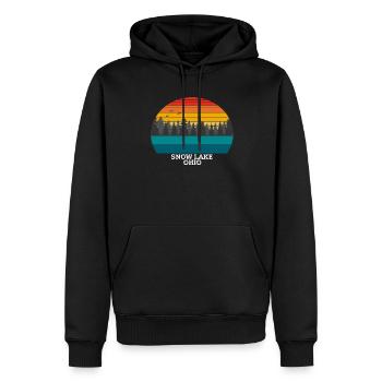 Lac Snow Ohio - Sweat à capuche Premium bio Homme - noir - Devant - Nico (187cm)
