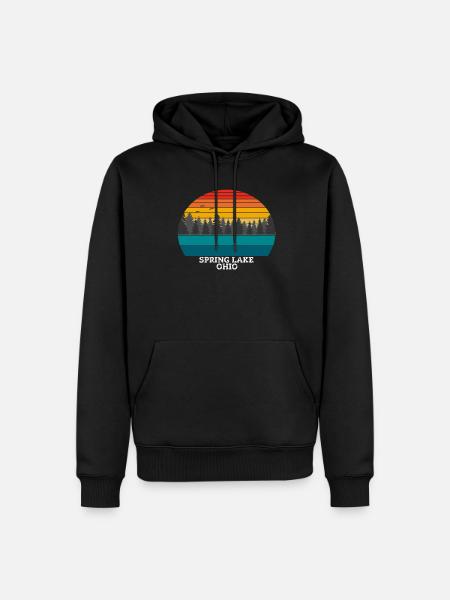 Spring Lake Ohio - Männer Premium Bio Hoodie - Schwarz